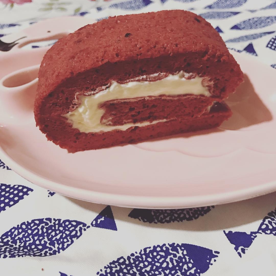 红丝绒蛋糕卷（完美毛巾底）