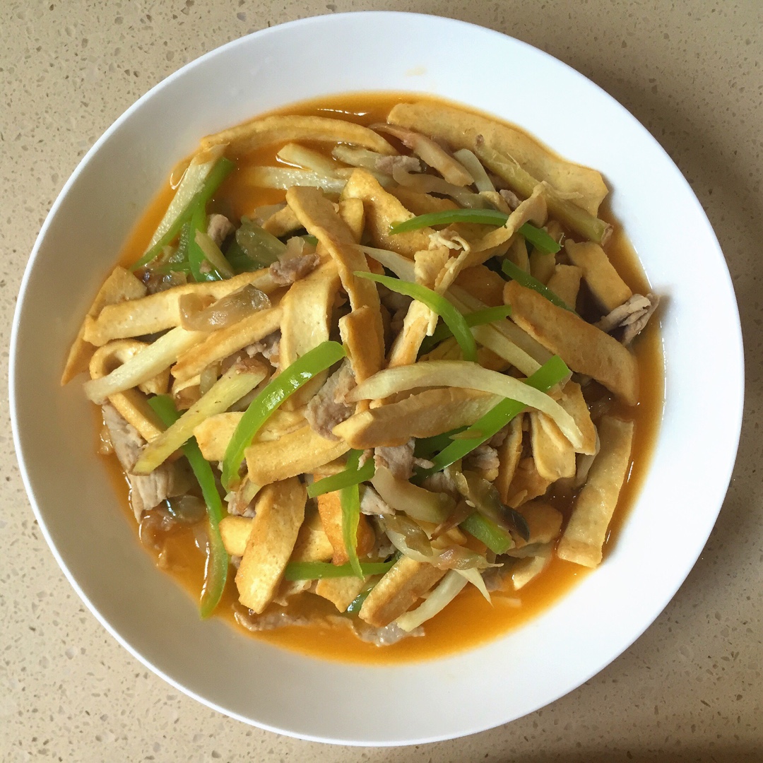 榨菜香干炒肉丝