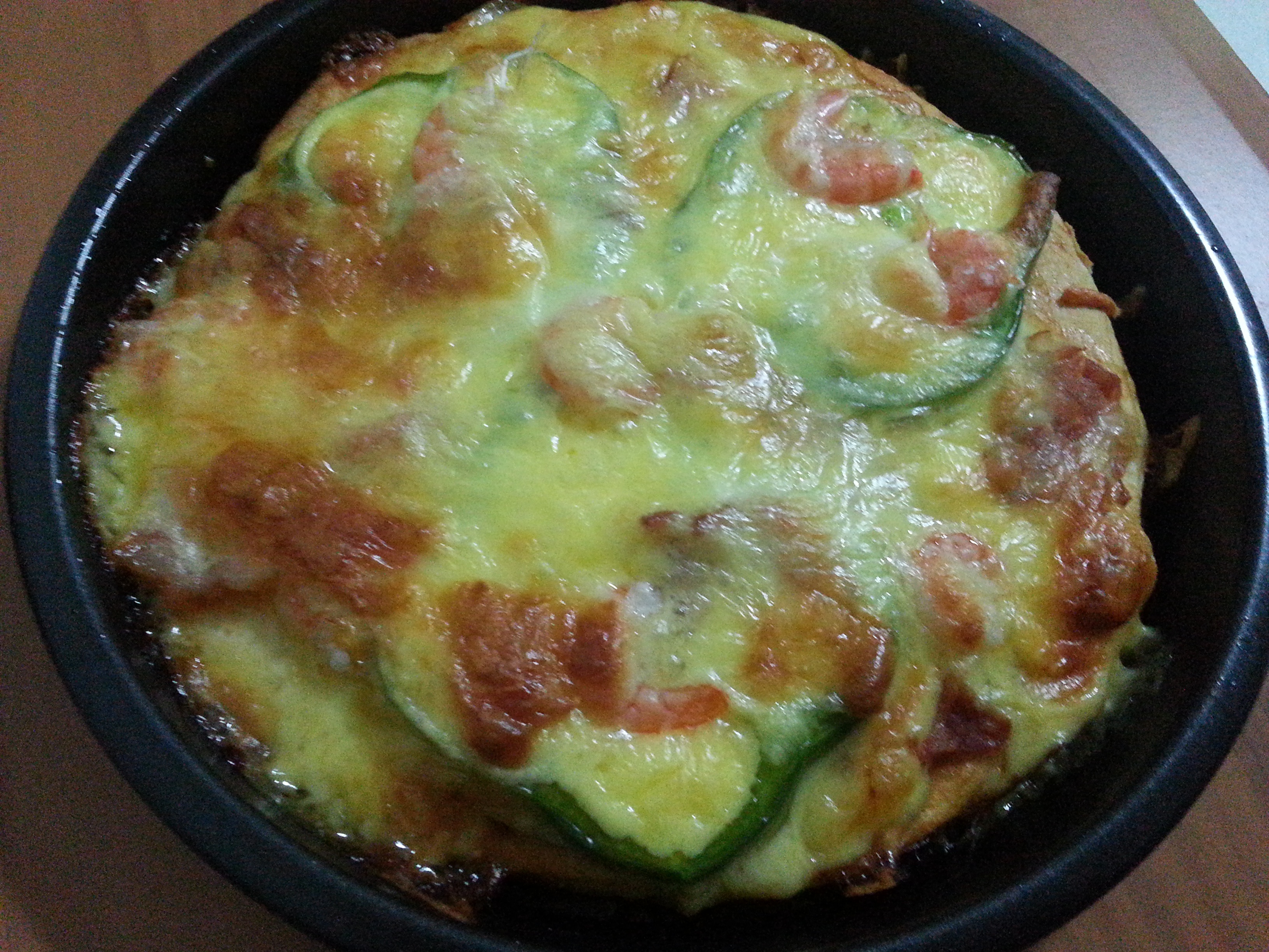 鲜虾培根薄披萨—海氏烤箱定制