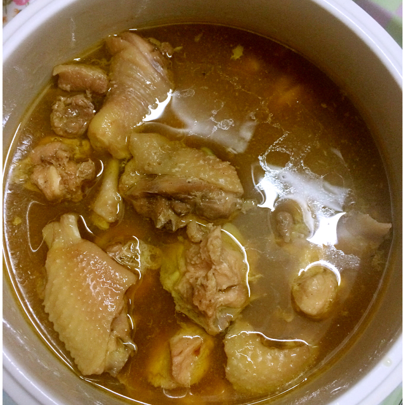 真味食品做的阿花胶黄酒炖鸡