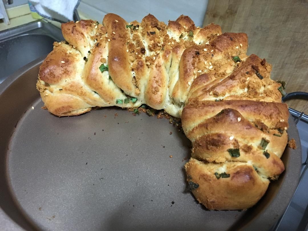 香葱肉松手撕面包