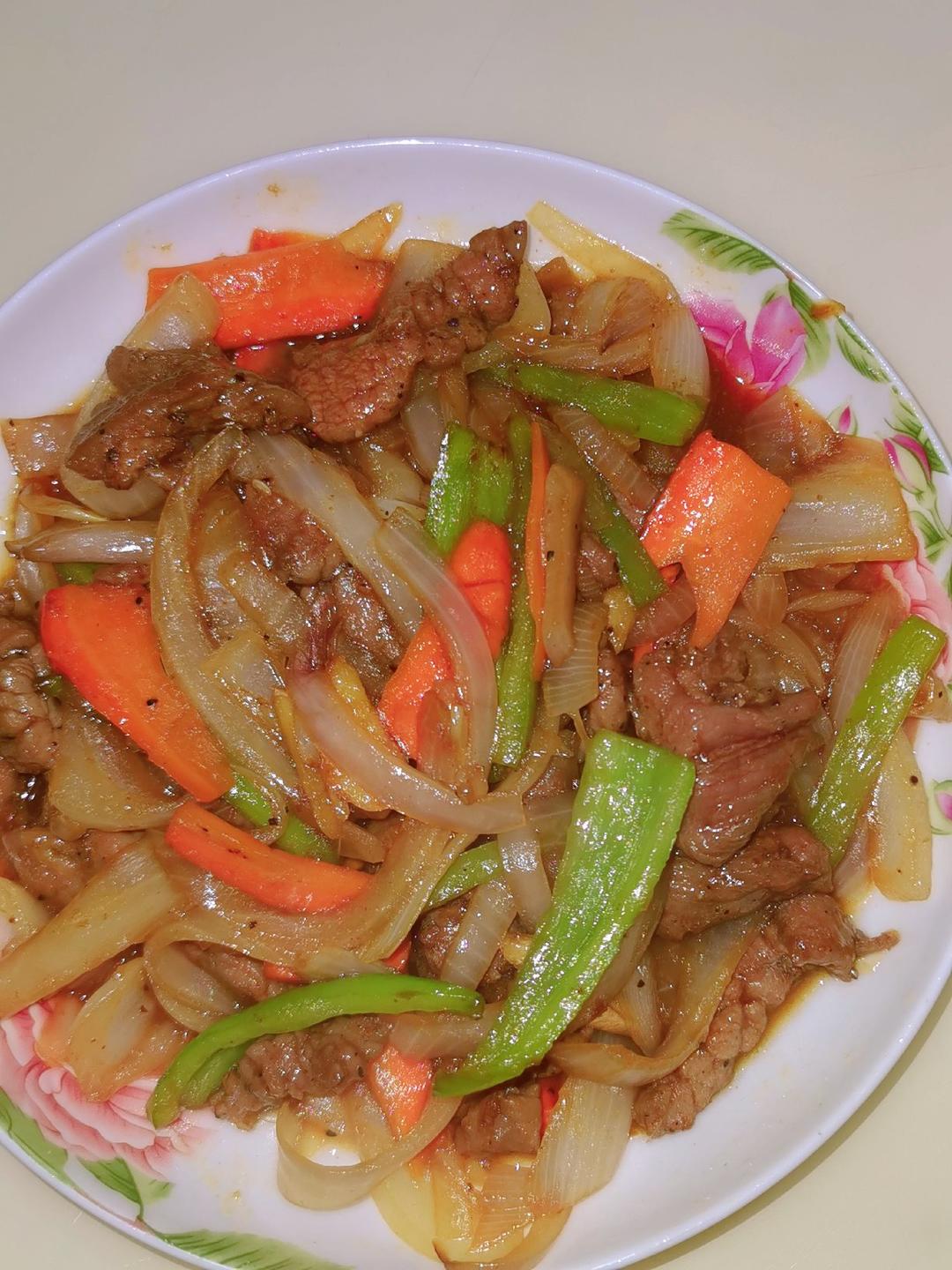 简单的洋葱炒牛肉