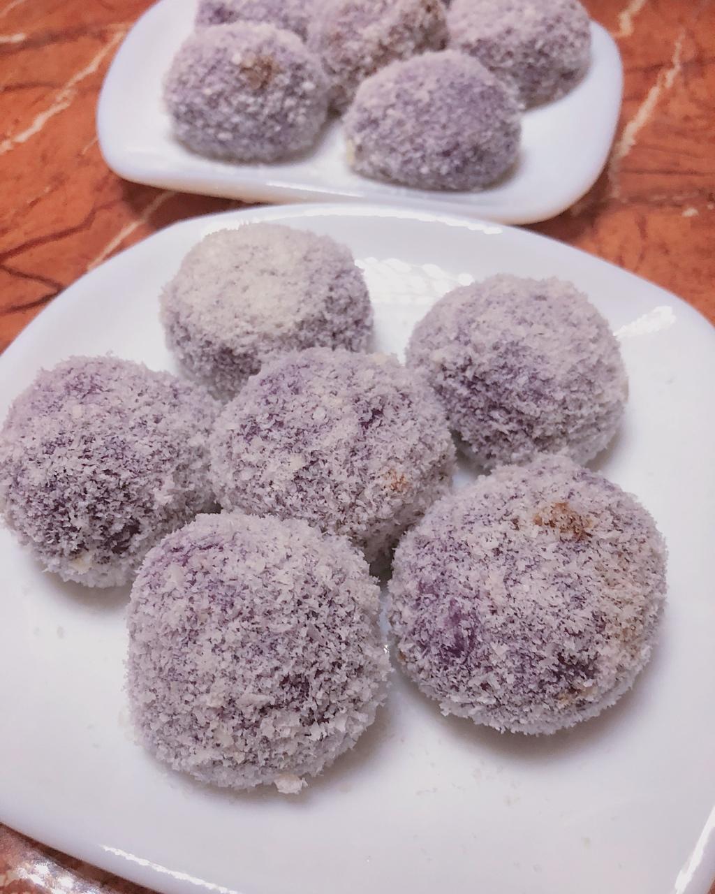 椰蓉紫薯糯米球（糖♥）
