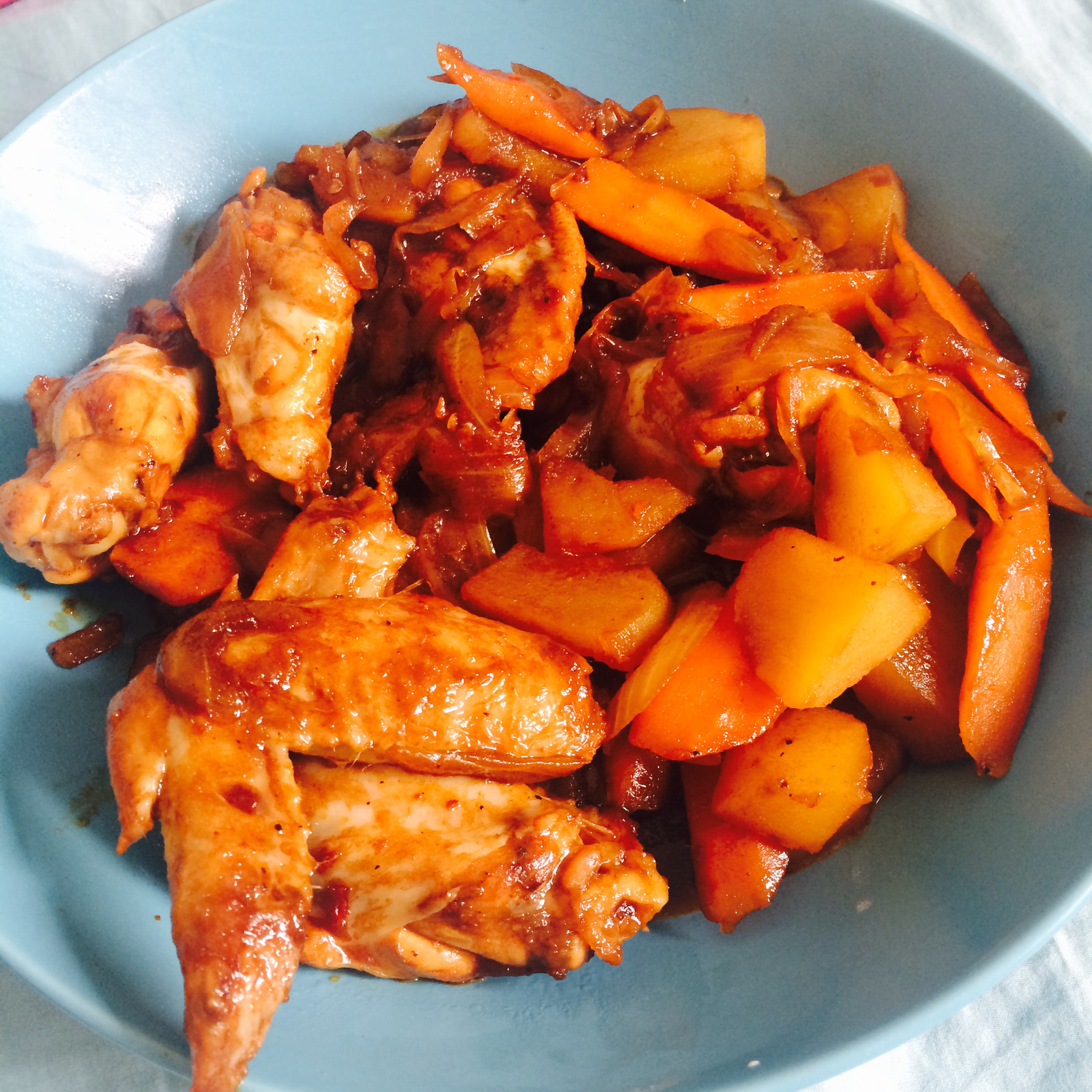 土豆炖鸡翅（快手零失败）