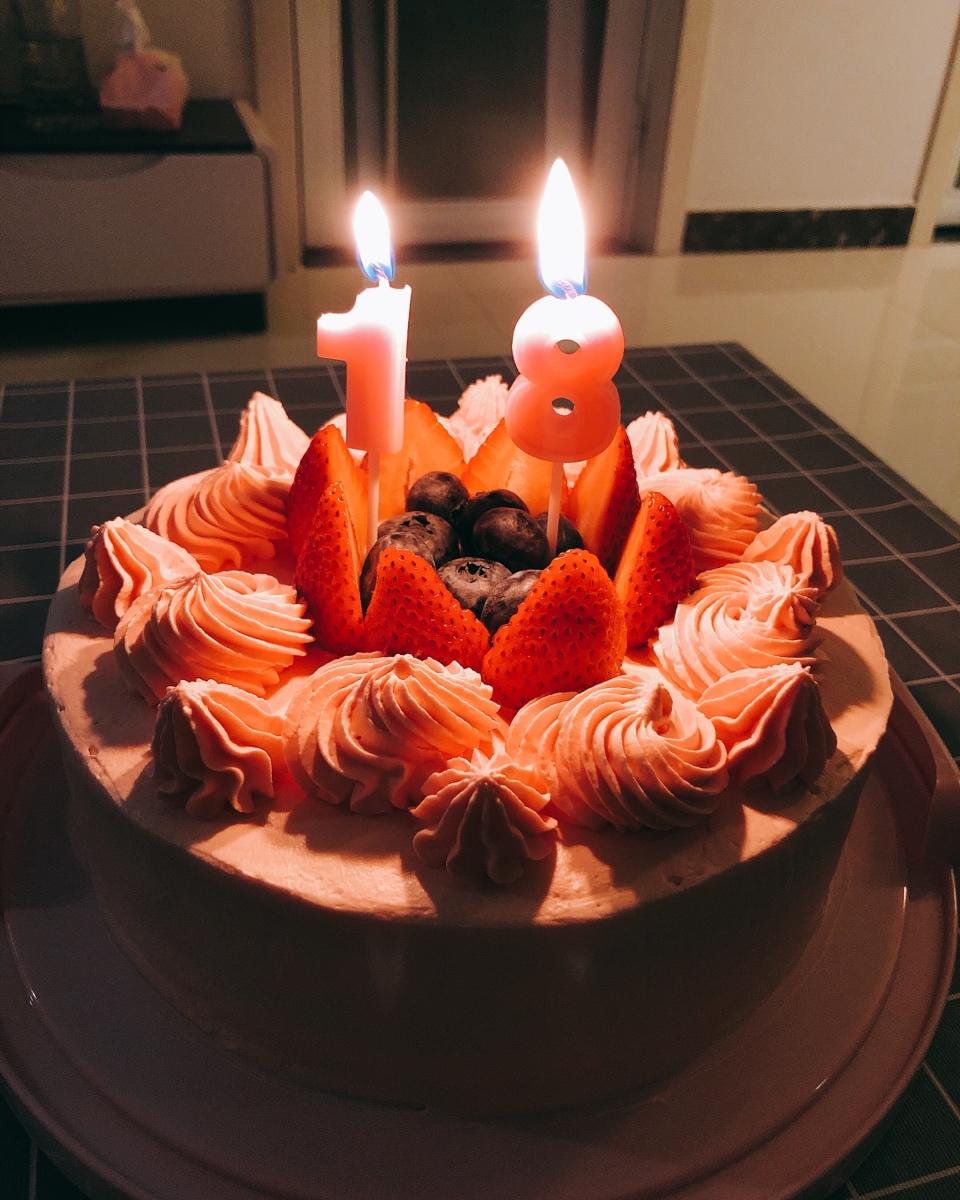 恣倾城做的水果奶油生日蛋糕