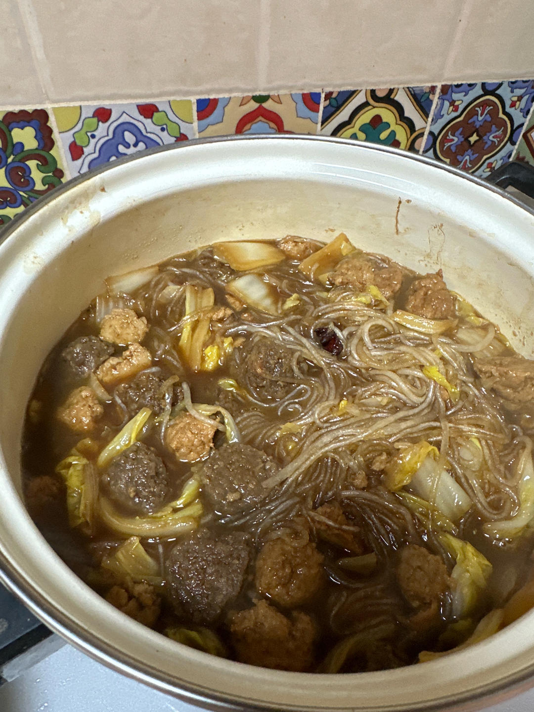 白菜丸子炖粉条
