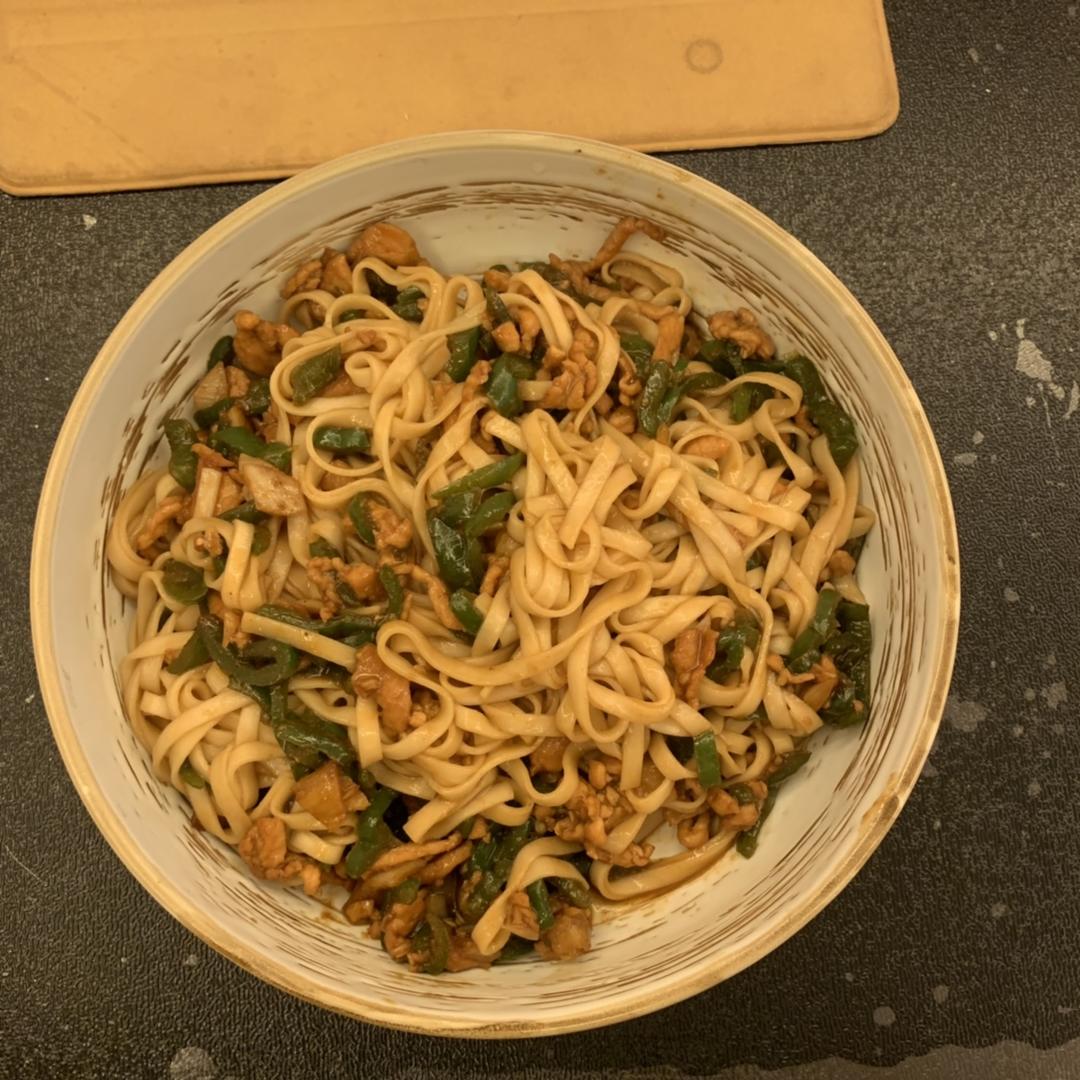 青椒肉丝面