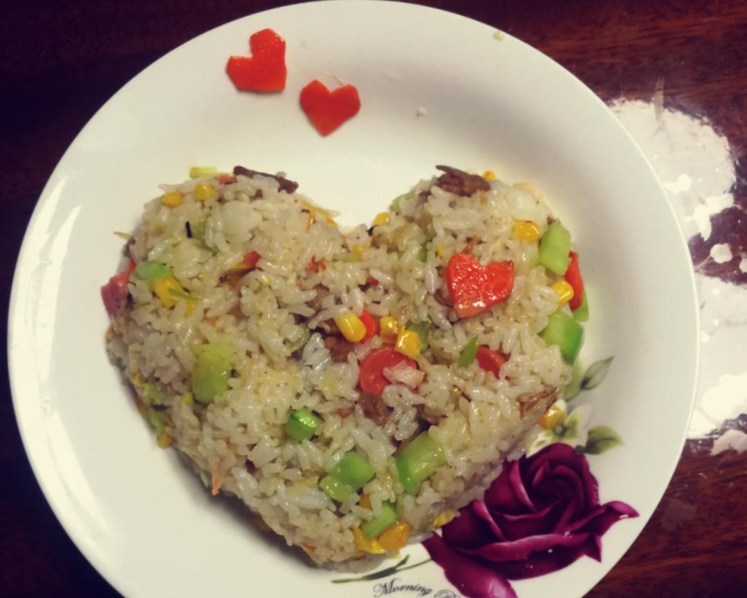 爱心炒米饭（心心相印）