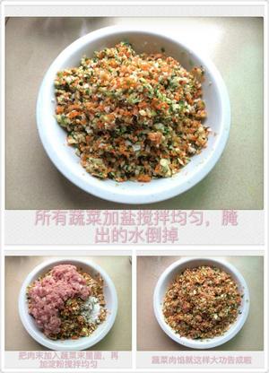 包菜香菇胡萝卜肉陷饺子的做法 步骤4
