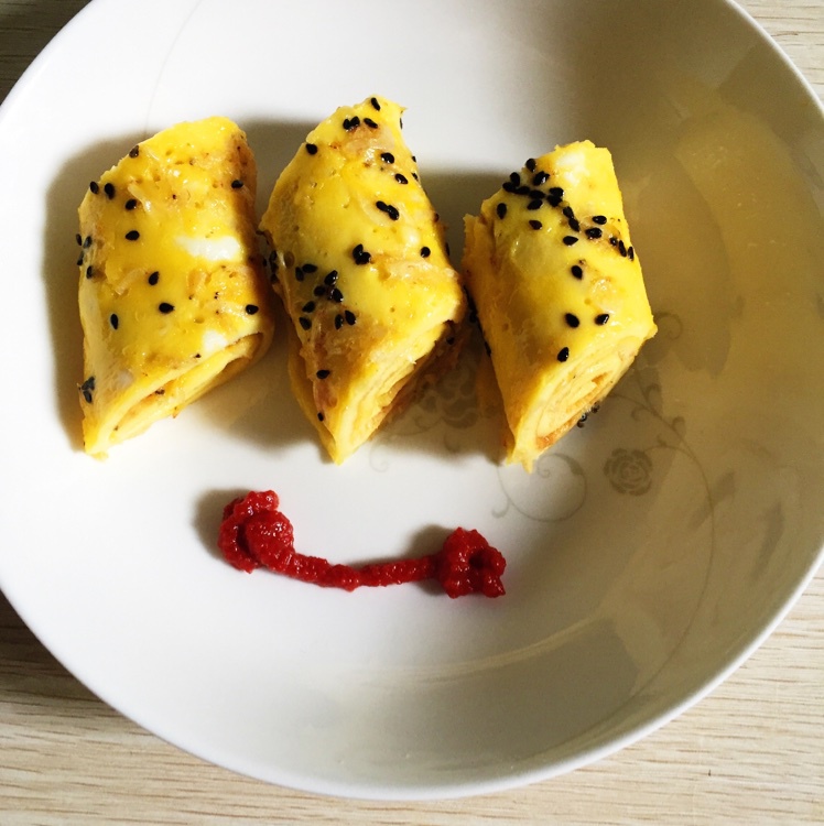 黑芝麻鸡蛋饼