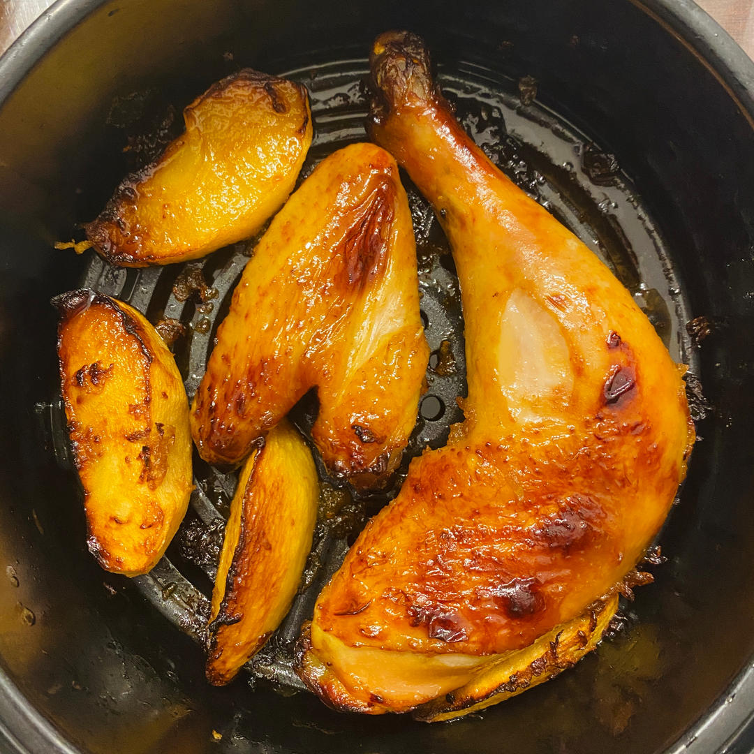 空气炸锅の蜜汁鸡翅