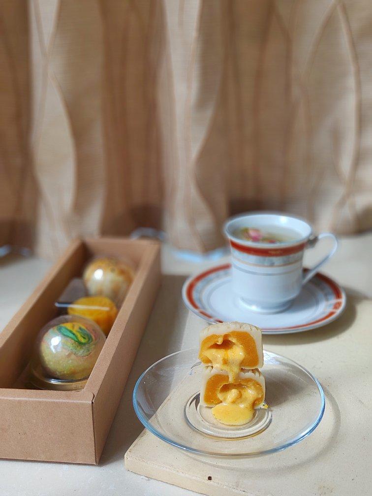 流心奶黄月饼（无吉士粉/转化糖浆版本）【曼食慢语】