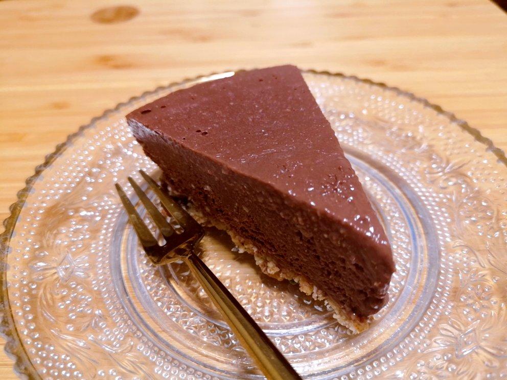 豆腐巧克力布丁派（素）丨健康·零食