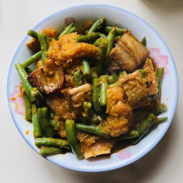 豆角烧南瓜