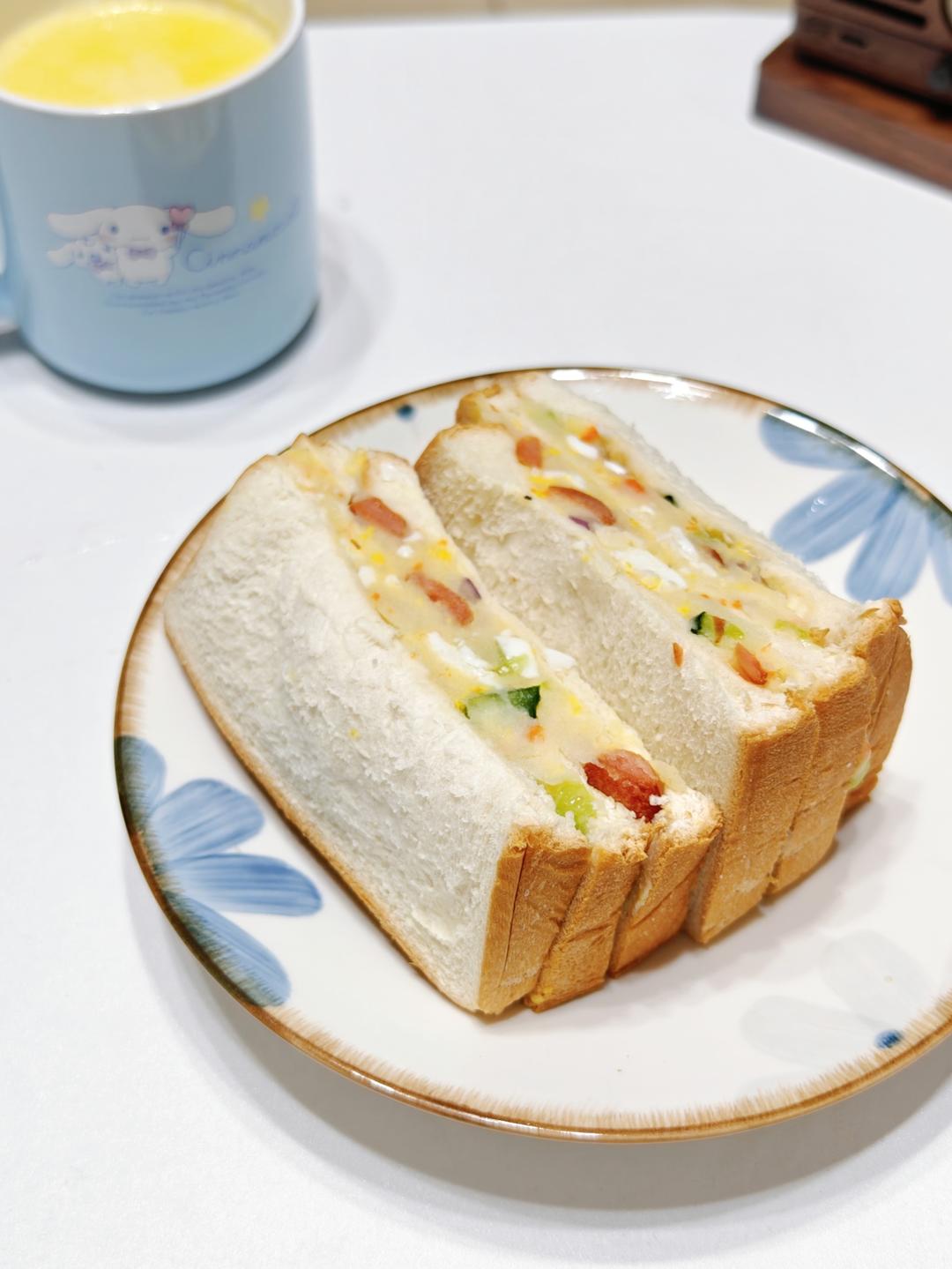 减脂必备‼️土豆泥沙拉三明治🥪居然这么好吃