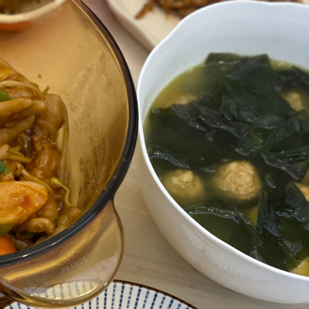 紫菜牛肉丸汤，多一步超香