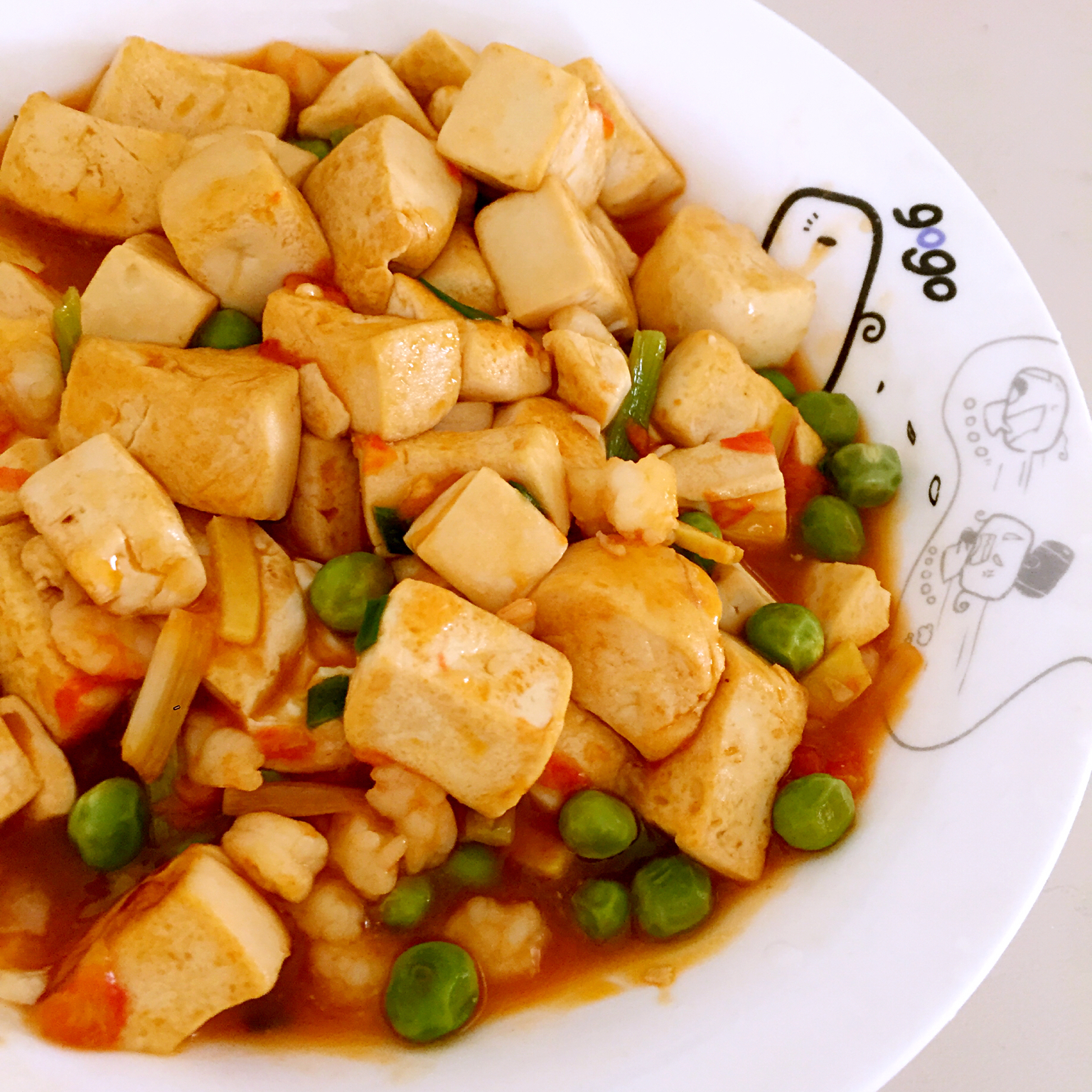 茄汁虾仁豆腐