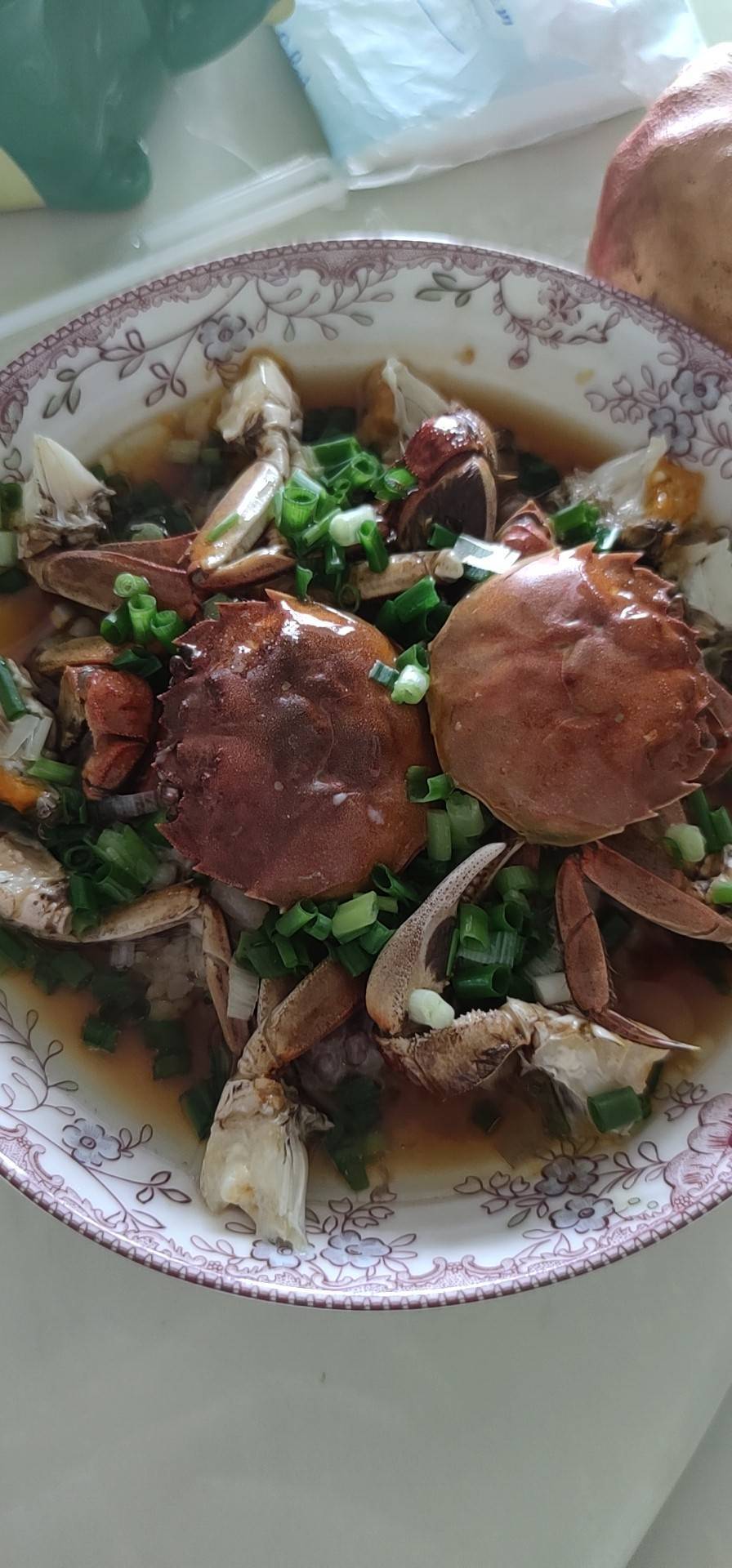 肉末蒸梭子蟹