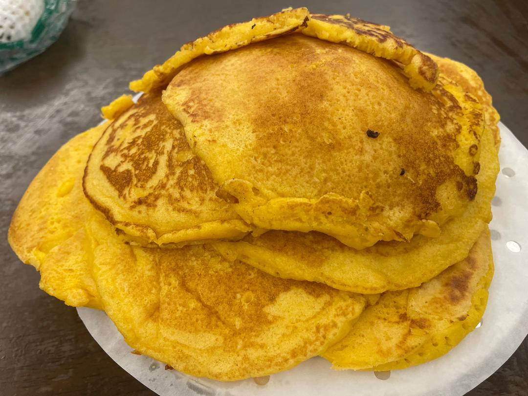 玉米面松饼，早起5分钟搞定，又软又健康