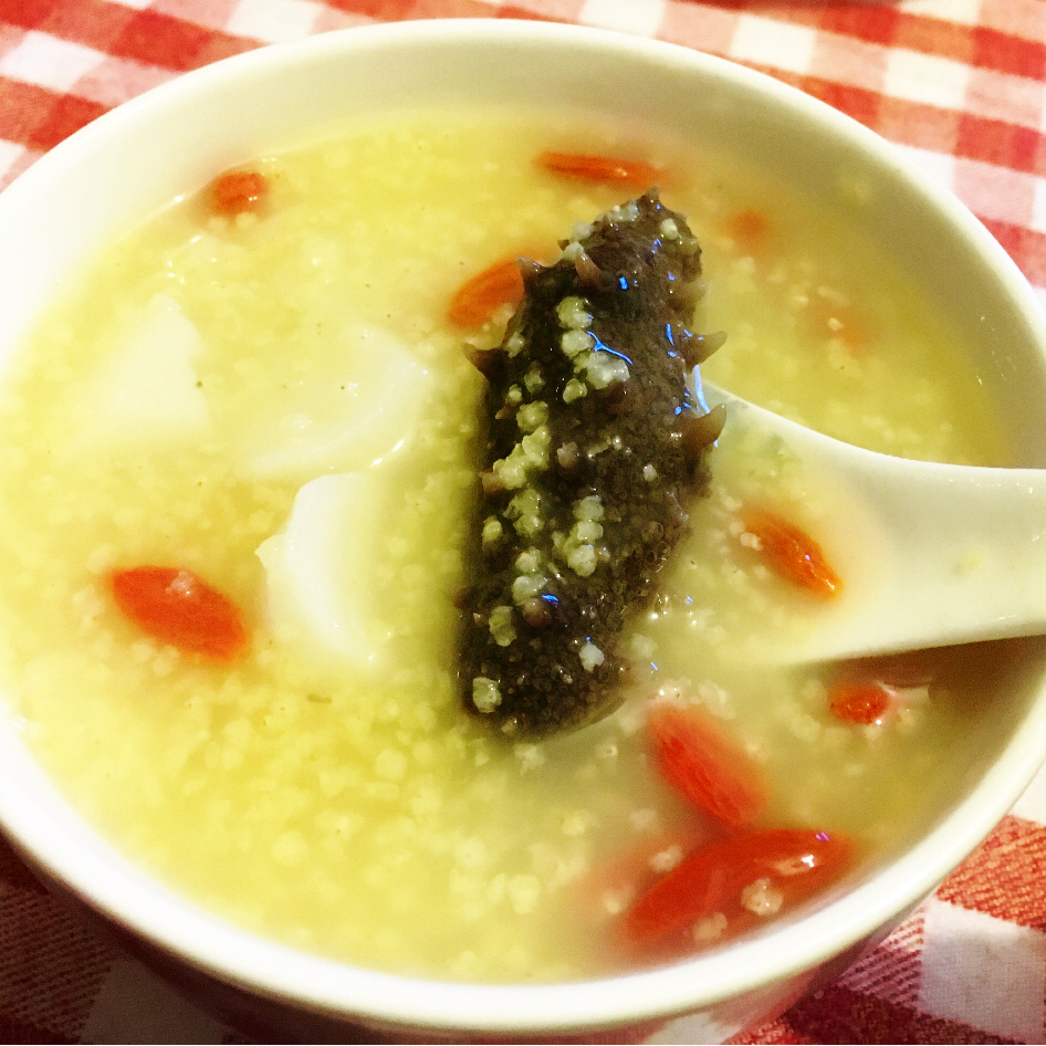 海参小米粥