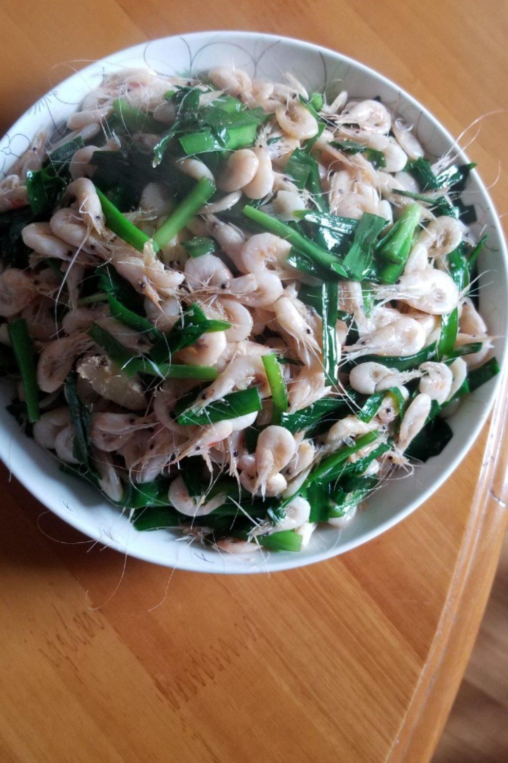 小虾米炒韭菜