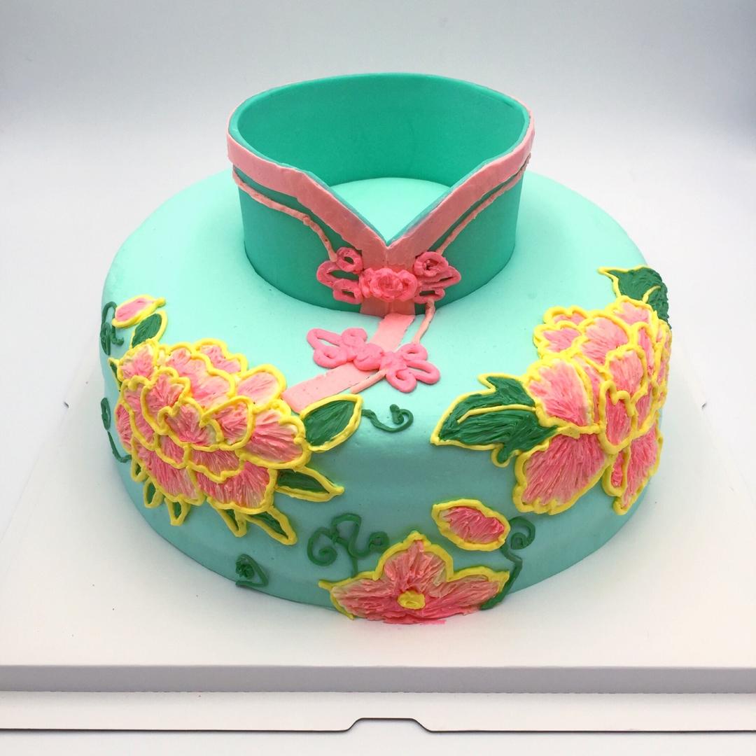 超简单的奶油霜刺绣花朵