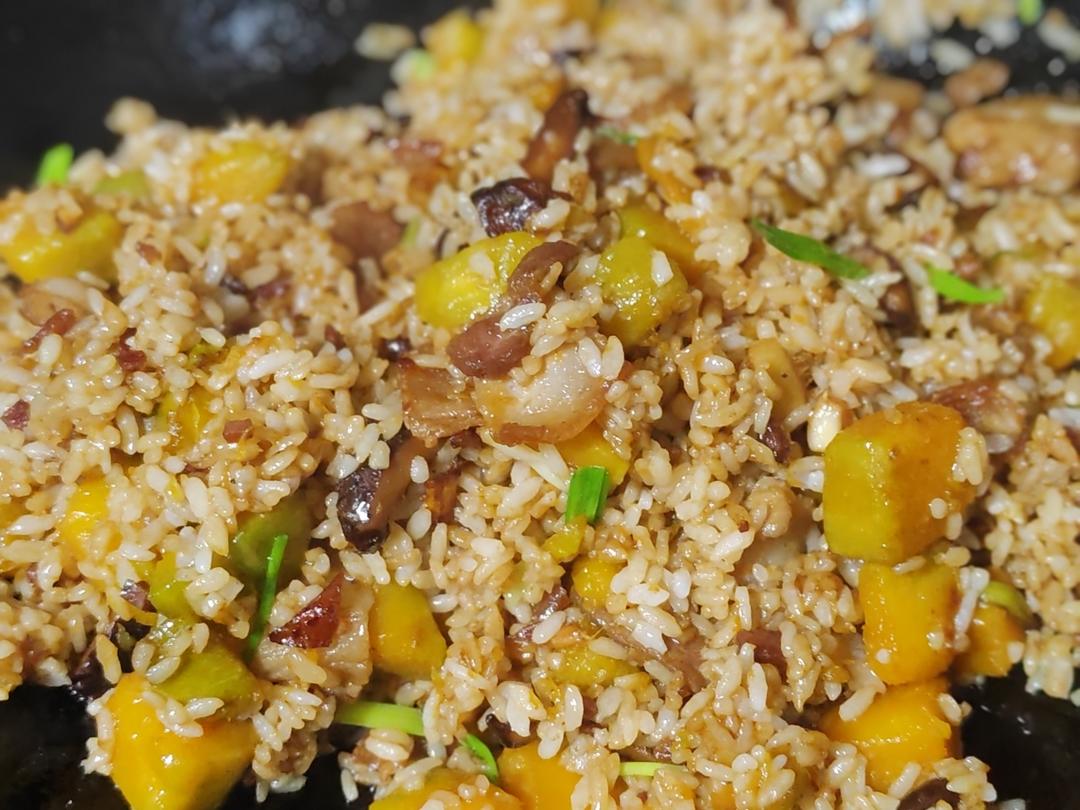 美味到不行的南瓜饭
