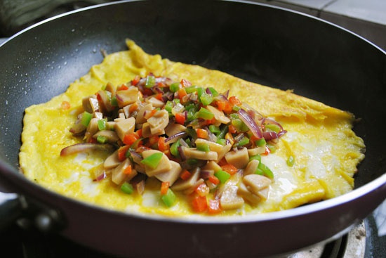 火腿蘑菇omelet