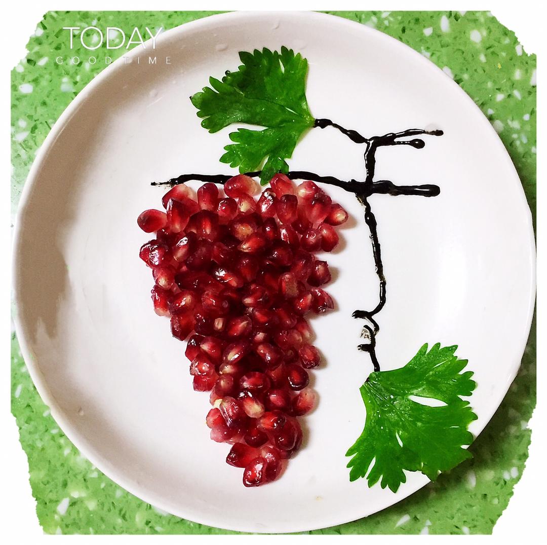 褴衫茉莉做的创意石榴(盘饰,摆盘,拼盘)