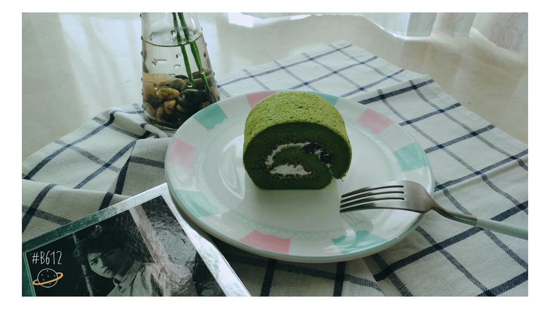 抹茶蜜豆蛋糕卷