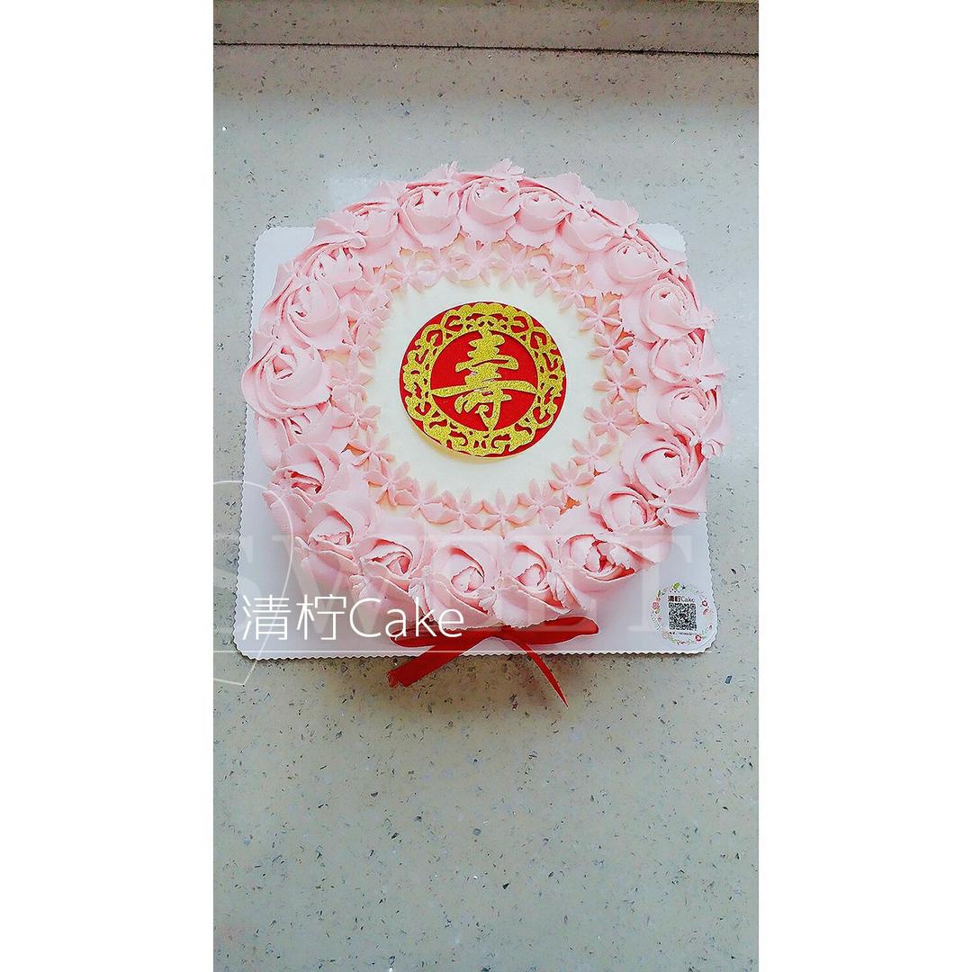 喜庆的中国风贺寿蛋糕