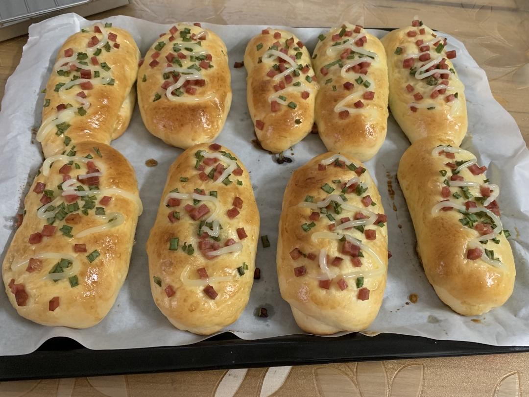 香葱火腿肉松面包