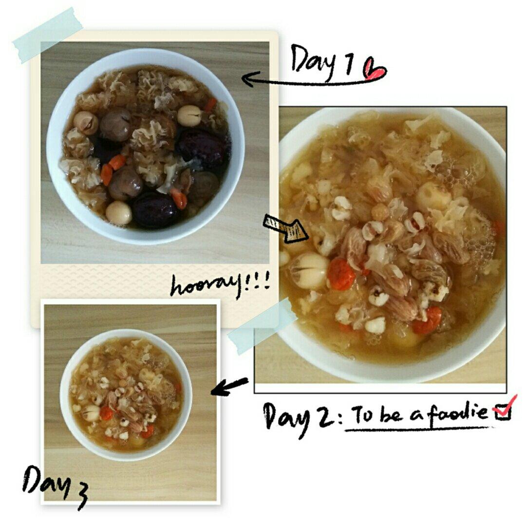 银耳红枣莲子羹Tremella jujube lotus nuts sweet soup