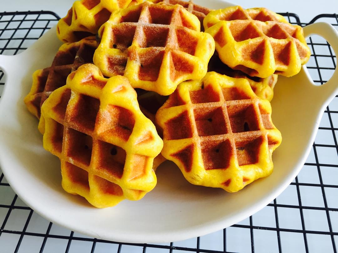 南瓜蜜豆华夫饼