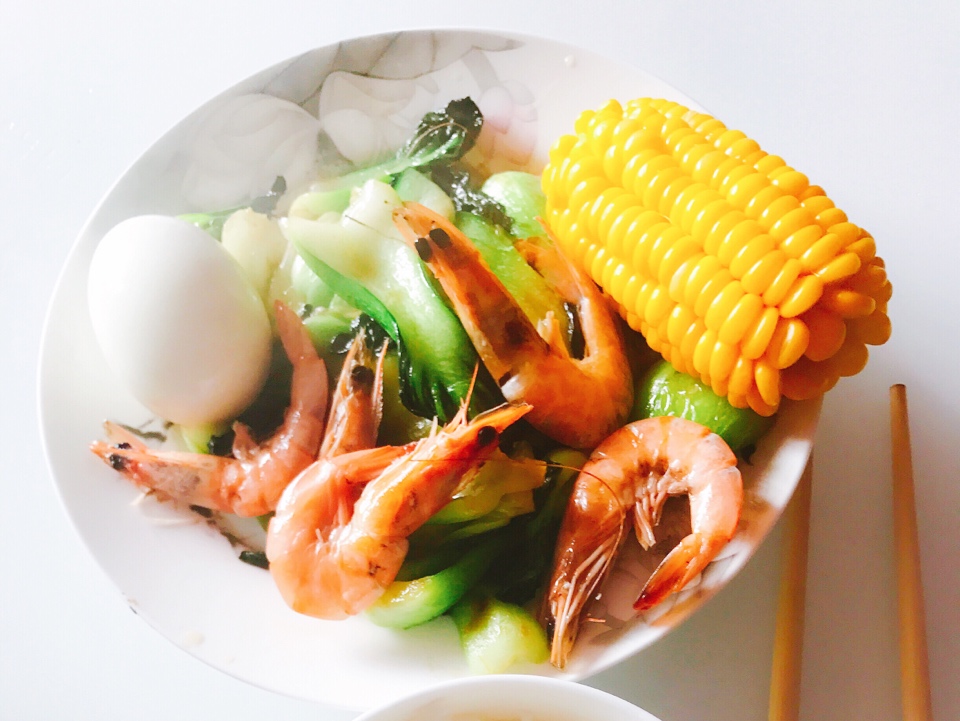 减肥食谱青菜虾的做法