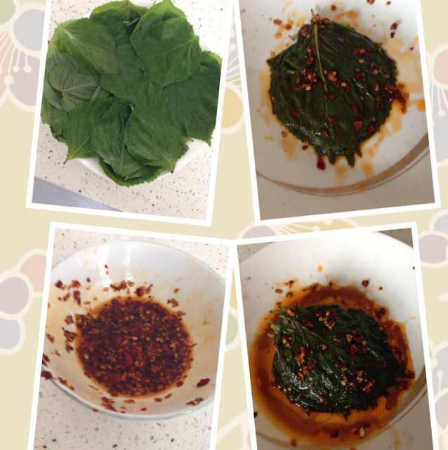 朝鲜族风味的苏子叶咸菜