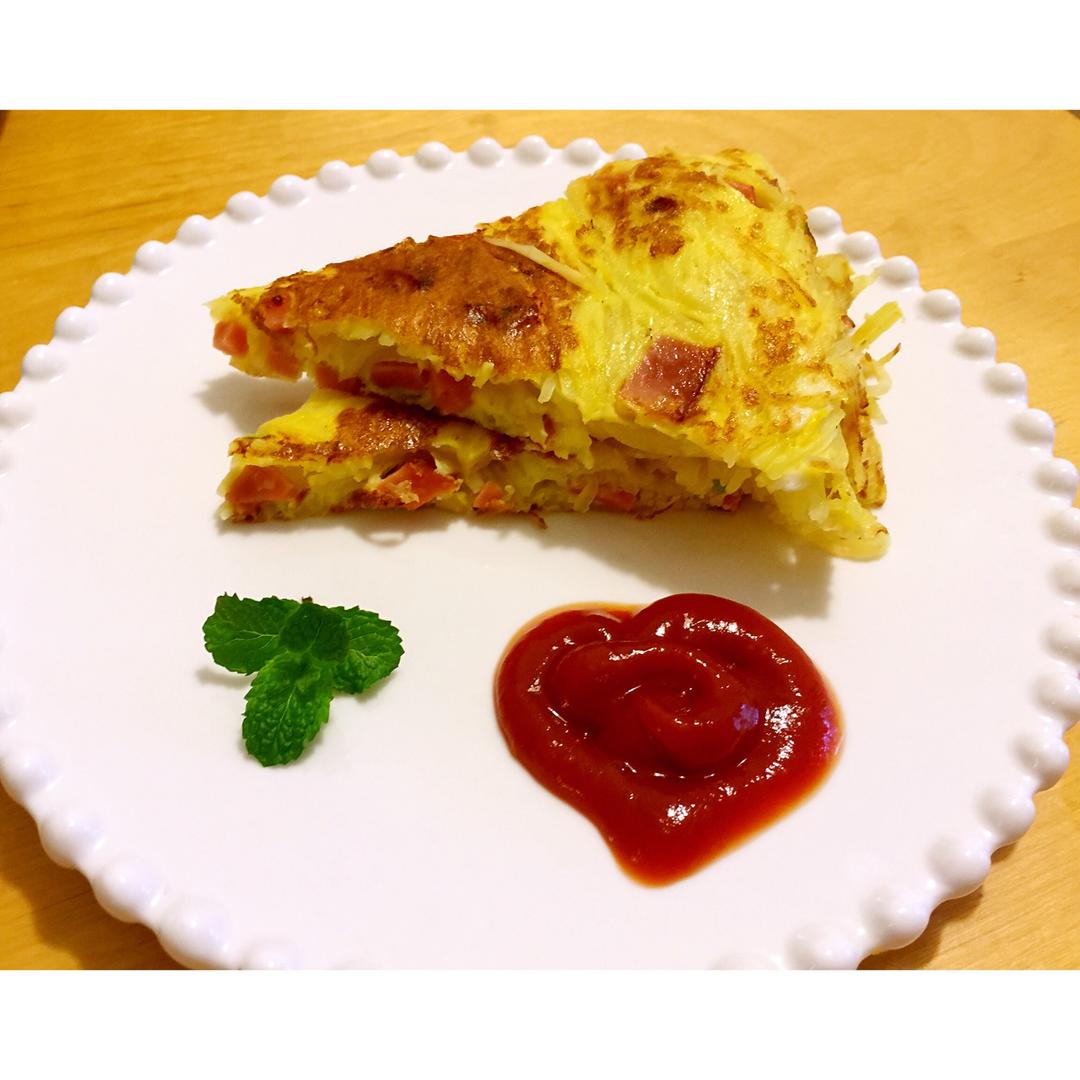 香煎土豆丝鸡蛋饼