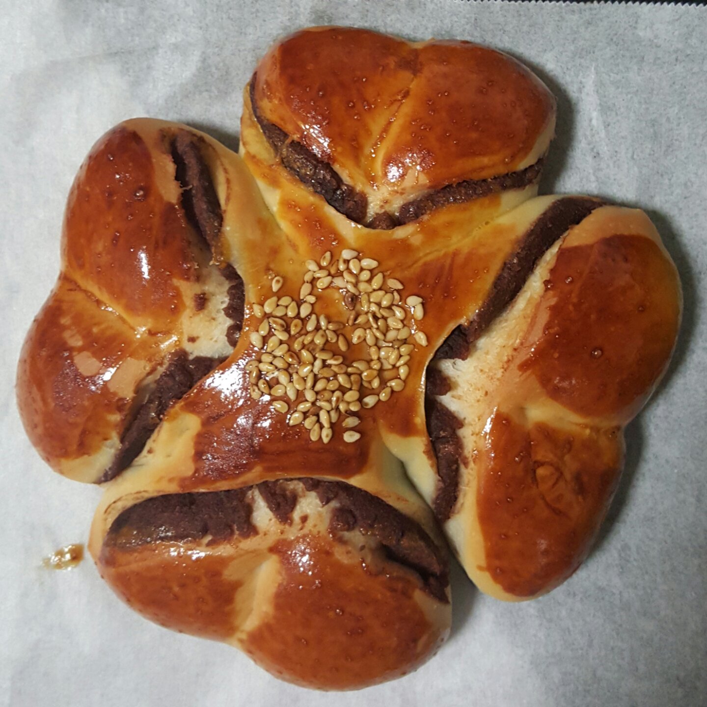 紫薯四叶草面包（汤种法）