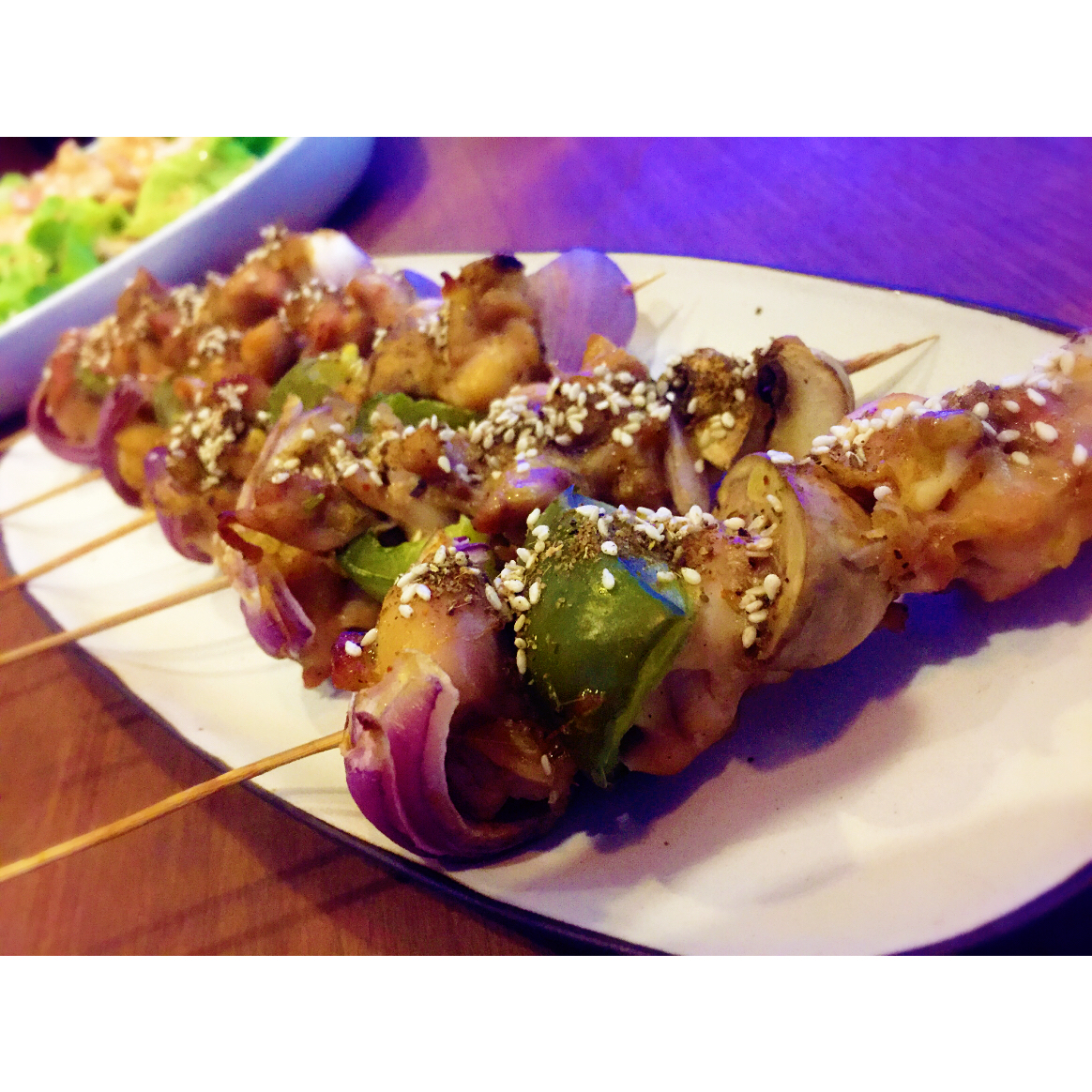 韩式辣酱烤鸡肉串