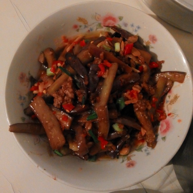 酱香肉末烧茄子