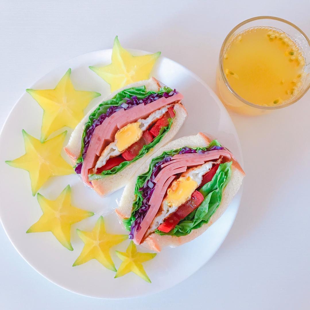 如何做超厚的沼三明治~详细tip！牛油果鸡蛋午餐肉三明治~