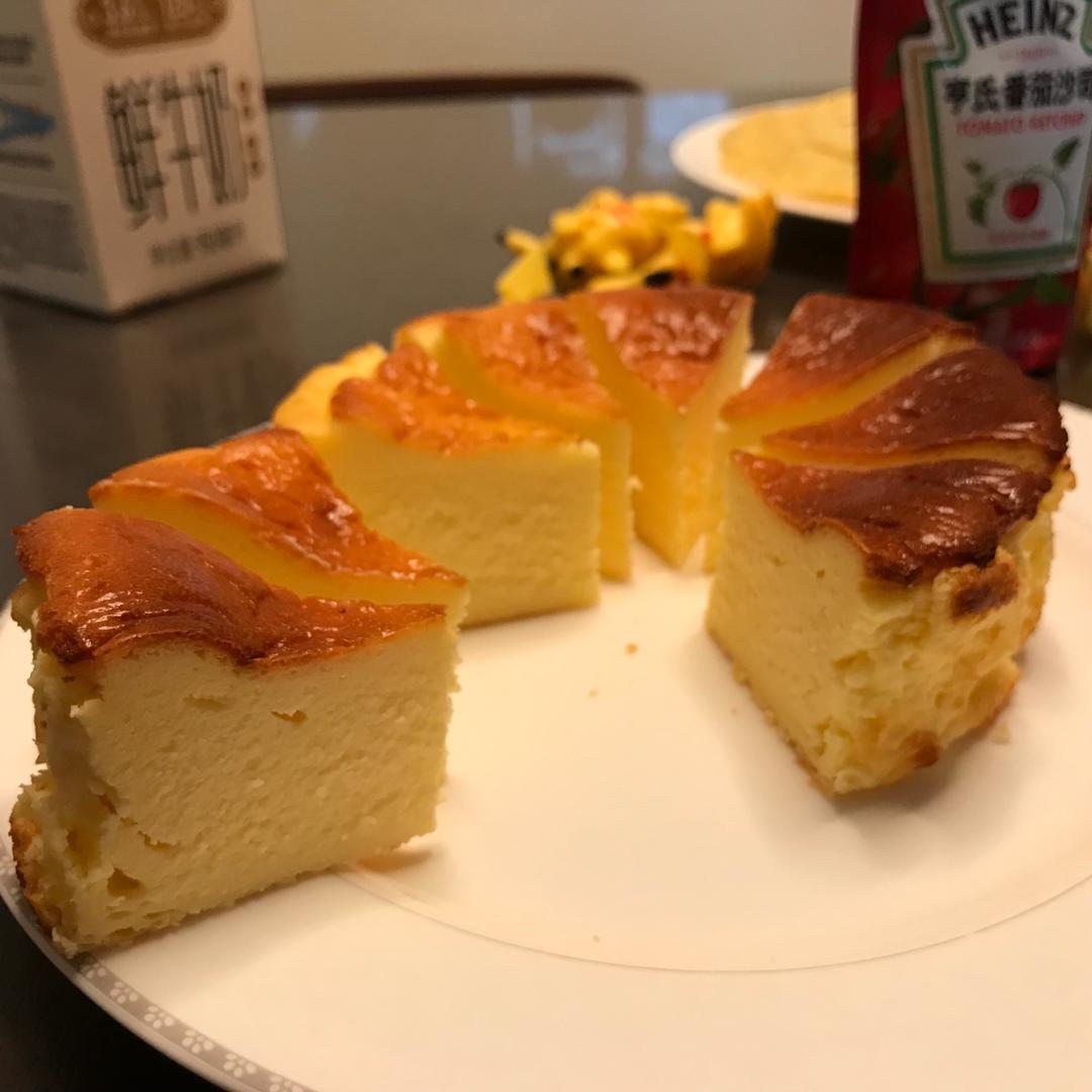 4寸少糖巴斯克芝士蛋糕 | 30分钟全完成，超简单❗️绝对实现芝士蛋糕自由💛