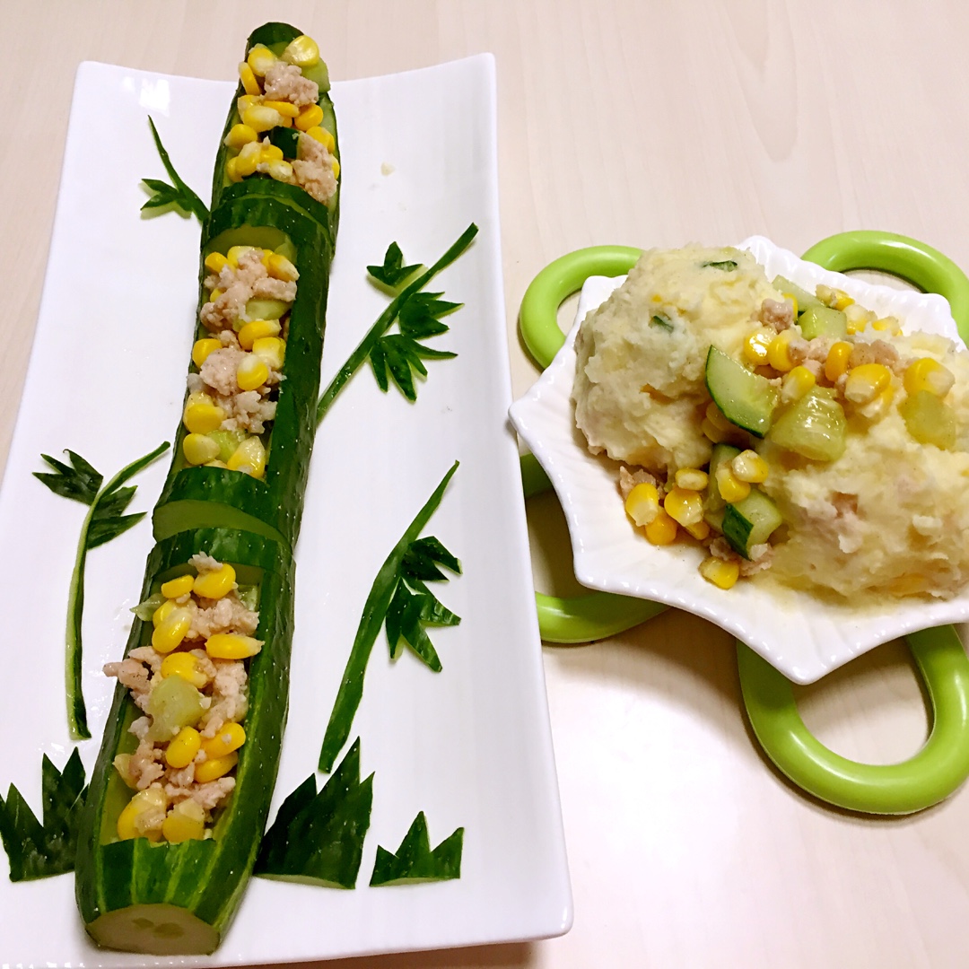 翠竹报春——虾仁炒玉米粒