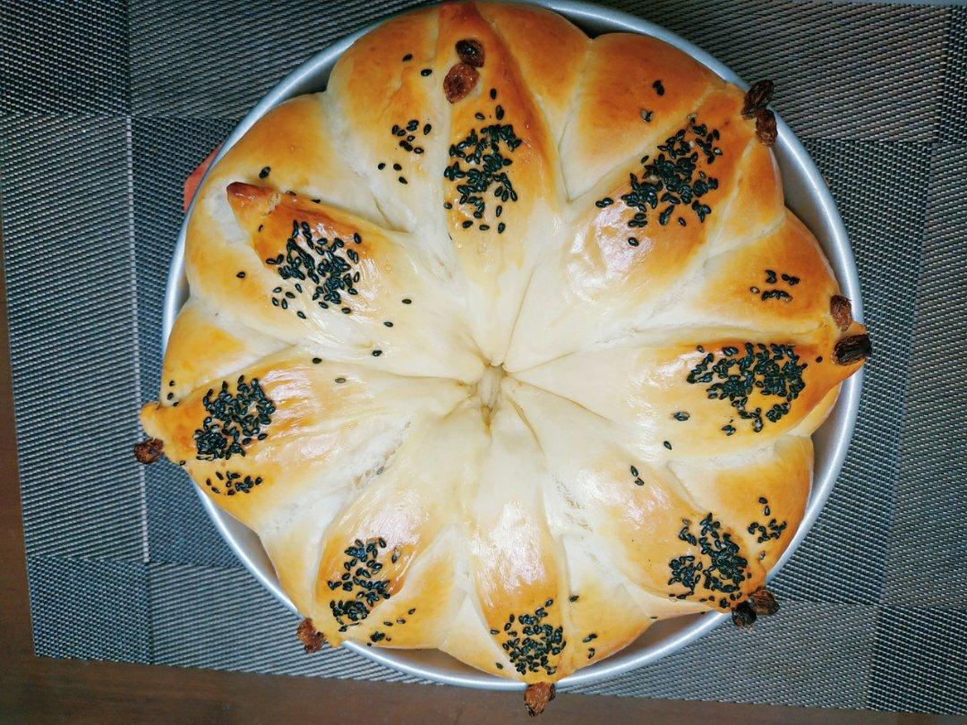 皇冠花朵面包（面包机版和面）
