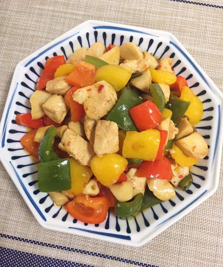 甜辣彩椒鸡胸肉