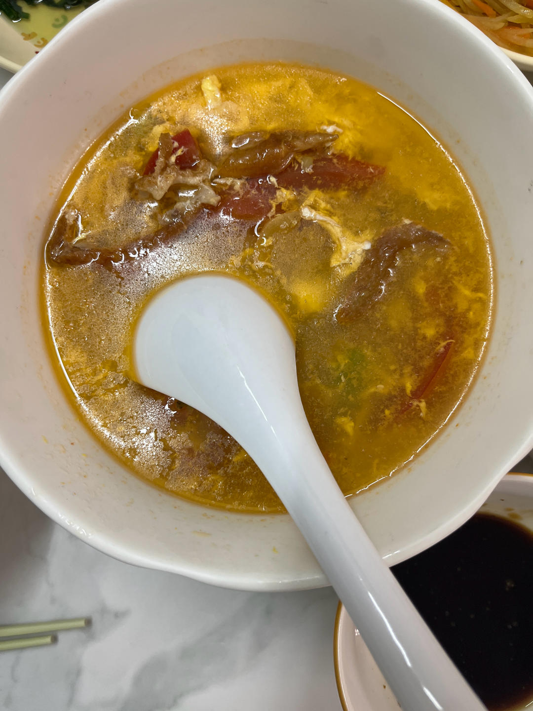 豆瓣番茄蛋汤