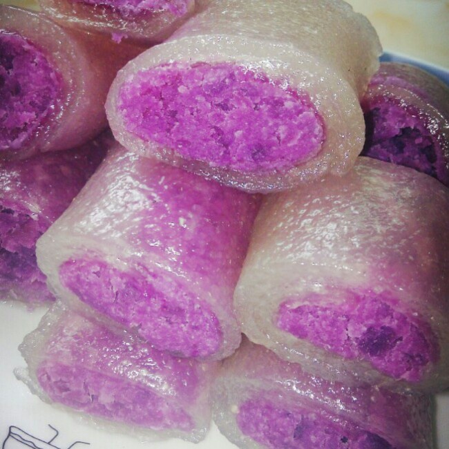 水晶紫薯糕