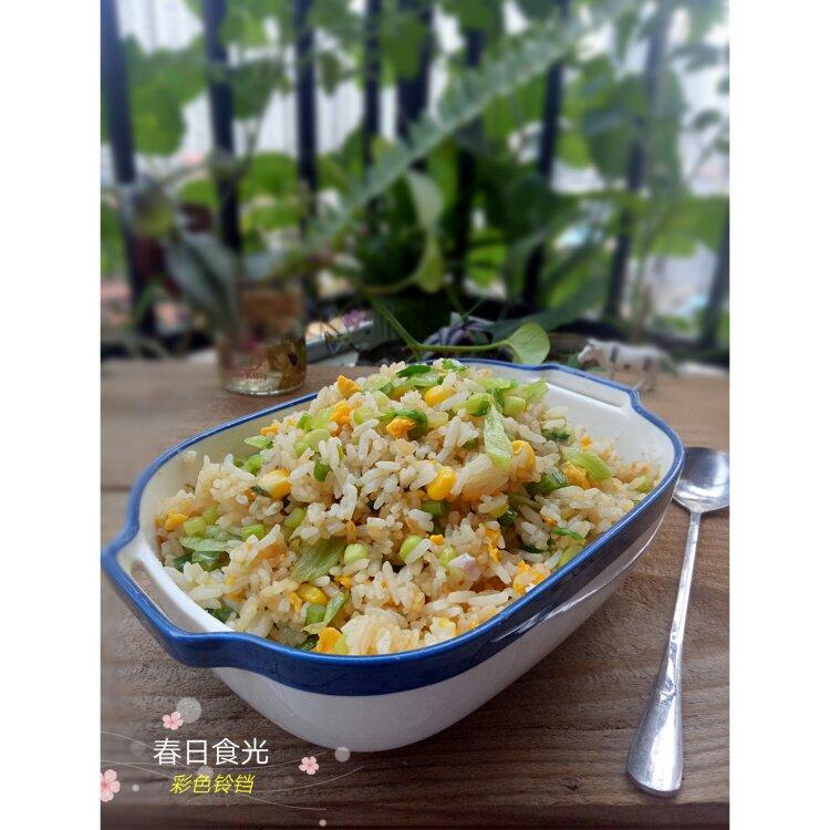 豇豆酱油素炒饭