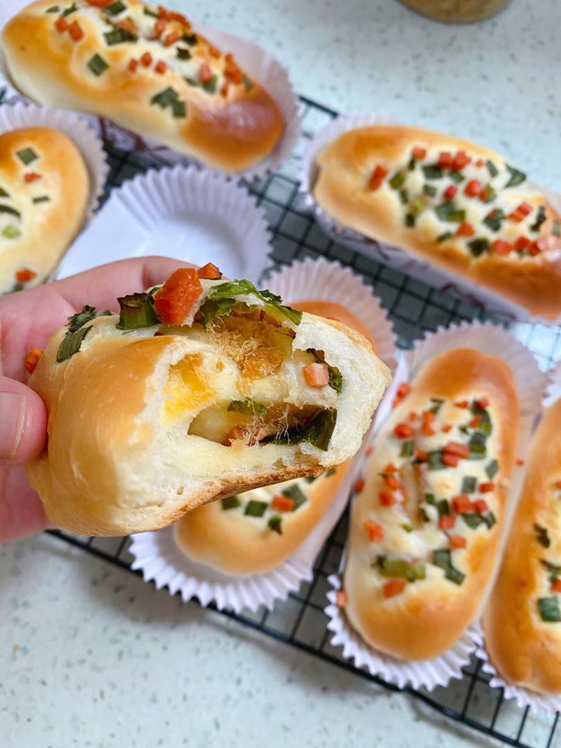 香葱火腿肉松面包