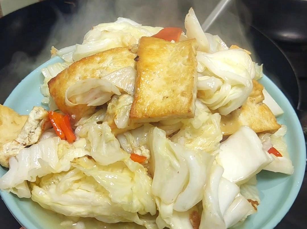 大白菜炒豆腐的做法